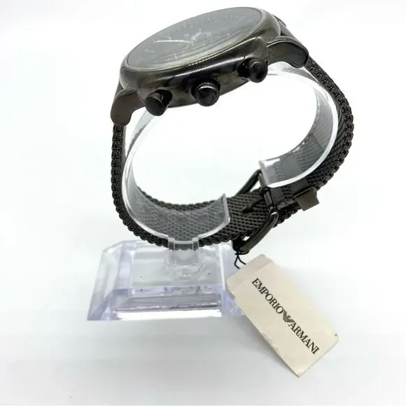 Emporio Armani Men's Chronograph Gunmetal Stainless Steel Watch AR1979 New